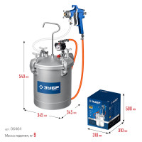 ЗУБР knb-10, 10 л, красконагнетательный бак с краскораспылителем, профессионал (06464)