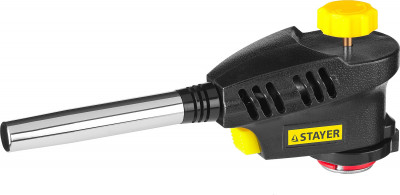 Stayer proterm turbo pg400, 1300°c, турбо нагрев + 30%, газовая горелка с пьезоподжигом на баллон с цанговым соединением(55582)