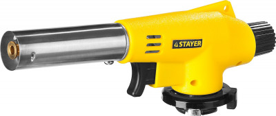 Stayer maxterm mg 100, 1300°c, газовая горелка с пьезоподжигом на баллон с цанговым соединением (55584)
