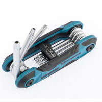 Набор ключей имбусовых tamper-torx, tt10-tt40, crv, складные, 7 шт.// gross