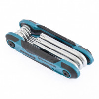 Набор ключей имбусовых tamper-torx, tt10-tt40, crv, складные, 7 шт.// gross