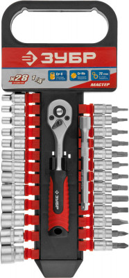 ЗУБР тр-28 набор торцовых головок 28 предм.