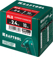 Kraftool alu (al5052), 2.4 x 10 мм, 1000 шт, алюминиевые заклепки (311701-24-10)