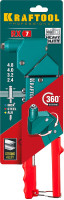 Kraftool rx-7, 360°, 2.4 - 4.8 мм, литой поворотный заклепочник (31176)