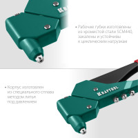 Kraftool rx-7, 360°, 2.4 - 4.8 мм, литой поворотный заклепочник (31176)