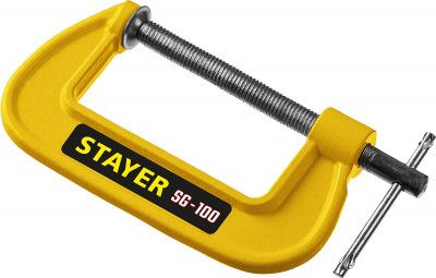 Stayer sg-100, 100 мм, чугунная струбцина g (3215-100)