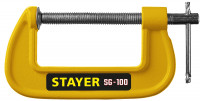 Stayer sg-100, 100 мм, чугунная струбцина g (3215-100)