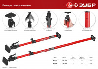 ЗУБР рт-290, 120 - 290 см, телескопический распор (32234)