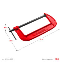 ЗУБР мсс-200, 200 мм, чугунная струбцина (32244-200)