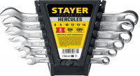 Stayer hercules, 6 шт, 6 - 14 мм, набор комбинированных гаечных ключей, professional (27085-h6)