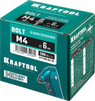 Kraftool bolt, м4 x 8 мм, штифт 10 мм, 200 шт, стальные винтовые заклепки (311709-04-10)