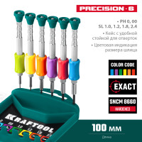 Kraftool precision-6, 6 предм., отвертка для точных работ (25679)