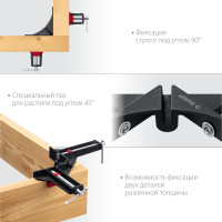 ЗУБР у-90, 2 х 73 мм, алюминиевая угловая струбцина (32219)