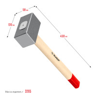 ЗУБР 3 кг, 450 мм, кованая кувалда (20112-3)