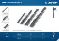 ЗУБР двутавр, 25 х 250 мм, усиленное двутавровое слесарное зубило по металлу, профессионал (2104-25)