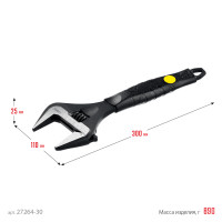 Stayer cobra, 300/60 мм, разводной ключ, professional (27264-30)