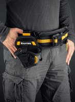 Kraftool kh-5c с быстросъёмным креплением fastclip, 5 карманов и петель, кобура для компактного шуруповерта (38770)