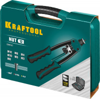 Kraftool nut-12, м3 - м12, резьбовой двуручный заклепочник в кейсе (31183)