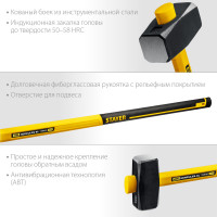 Stayer hercules, 4 кг, кувалда с удлинённой рукояткой, professional (20110-4)