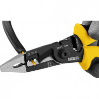 Stayer xm-21, резка d 14мм, зачистка 0.75 – 25 мм2, кримпер 2.5 мм2, плоскогубцы 210 мм, электромонтажные клещи, professional (23342-21)
