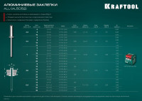 Kraftool alu (al5052), 4.0 x 6 мм, 1000 шт, алюминиевые заклепки (311701-40-06)