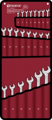 W3S22Tb набор ключей гаечных комбинированных серии arc, 6-32 мм, 22 предметов