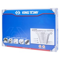 King tony набор комбинированных ключей с трещоткой, ложемент, 15 предметов