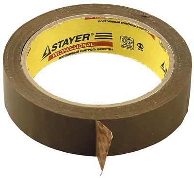 Клейкая лента stayer master 1207-25, коричневая, 25мм х 60м