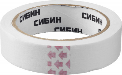 Сибин 25 мм х 25 м, креповый, малярный скотч (12111-25)