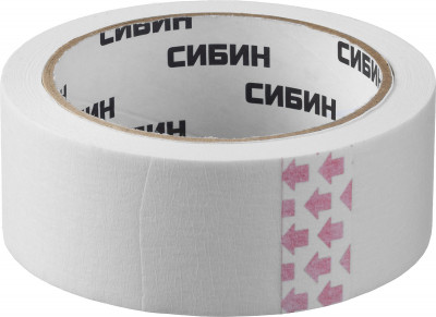 Сибин 38 мм х 25 м, креповый, малярный скотч (12111-38)