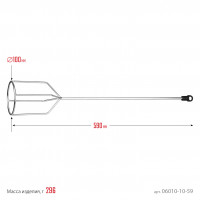 Stayer 100 х 590 мм, шестигранный хвостовик, оцинкованный, миксер для гипсовых смесей и наливных полов (06010-10-59)