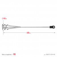 Stayer 40 х 400 мм, шестигранный хвостовик, оцинкованный, миксер для песчано-гипсовых смесей (06015-04-40)