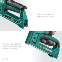 Kraftool universal, 7-в-1: 53 (a/10/jt21) 23ga (6 - 14 мм)/140 (g/11/57) 20ga (8 - 14 мм)/13/53f/36/500, универсальный легкий степлер (31524)