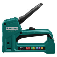 Kraftool universal, 7-в-1: 53 (a/10/jt21) 23ga (6 - 14 мм)/140 (g/11/57) 20ga (8 - 14 мм)/13/53f/36/500, универсальный легкий степлер (31524)