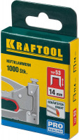 Kraftool тип 53 (a/10/jt21) 14 мм, 1000 шт, калибр 23ga, скобы для степлера (31670-14)