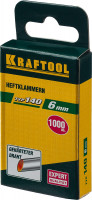 Kraftool тип 140 (g/11/57) 6 мм, 1000 шт, калибр 20ga, скобы для степлера (31680-06)