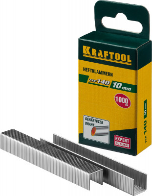 Kraftool тип 140 (g/11/57) 10 мм, 1000 шт, калибр 20ga, скобы для степлера (31680-10)