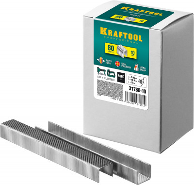 Kraftool тип 21ga (80/pr a/senco at) 10 мм, 5000 шт, скобы для степлера (31780-10)