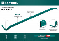 Kraftool grand, 450 мм, 29 х 16 мм, двутавровый лом-гвоздодер (21900-45)