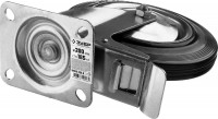 ЗУБР d 200 мм, г/п 185 кг, игольчатый подшипник, резина/металл, поворотное колесо c тормозом, профессионал (30936-200-b)