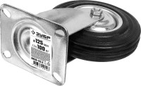 ЗУБР d 125 мм, г/п 100 кг, игольчатый подшипник, резина/металл, поворотное колесо, профессионал (30936-125-s)