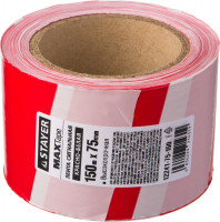 Stayer maxtape, 75 мм, 150 м, красно-белая, сигнальная лента (12241-75-150)