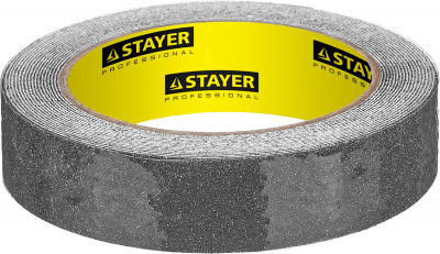 Stayer 25 мм, 5 м, черная, противоскользящая клейкая лента, professional (12270-25-05)
