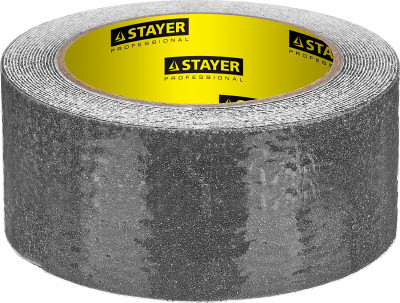 Stayer 50 мм, 5 м, черная, противоскользящая клейкая лента, professional (12270-50-05)