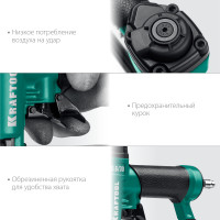 Kraftool p0.6/30 пневматический нейлер для шпилек 23ga тип p0.6 (12-30 мм), (31963)