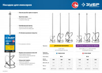 ЗУБР м14, d160 мм, насадка-миксер для тяжелых растворов 