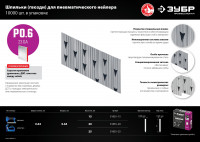 ЗУБР тип 23ga (p0.6) 20 мм, 10 000 шт, шпильки для нейлера, профессионал (31835-20)
