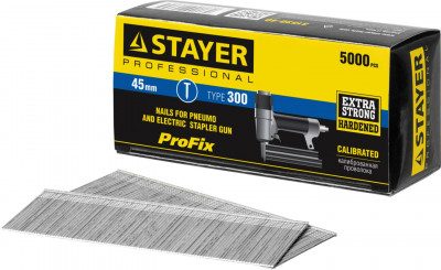 Stayer тип 18ga (47/300/f), 45 мм, 5000 шт, гвозди для нейлера, professional (31530-45)