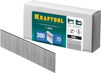 Kraftool тип 18ga (47/300/f) 25 мм, 5000 шт, гвозди для нейлера (31785-25)