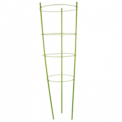 Поддержка для растений круглая h 90см, металл в пластике, 4кольца// palisad